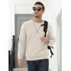 imageMAGCOMSEN Mens Sherpa Lined Sweatshirts Fleece Pullover Basic Tops Warm Crewneck Winter SweatshirtLight Khaki