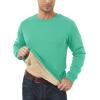 imageMAGCOMSEN Mens Sherpa Lined Sweatshirts Fleece Pullover Basic Tops Warm Crewneck Winter SweatshirtMint Green