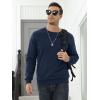 imageMAGCOMSEN Mens Sherpa Lined Sweatshirts Fleece Pullover Basic Tops Warm Crewneck Winter SweatshirtNavy