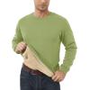 imageMAGCOMSEN Mens Sherpa Lined Sweatshirts Fleece Pullover Basic Tops Warm Crewneck Winter SweatshirtOlive Green