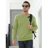 imageMAGCOMSEN Mens Sherpa Lined Sweatshirts Fleece Pullover Basic Tops Warm Crewneck Winter SweatshirtOlive Green