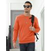 imageMAGCOMSEN Mens Sherpa Lined Sweatshirts Fleece Pullover Basic Tops Warm Crewneck Winter SweatshirtOrange
