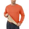 imageMAGCOMSEN Mens Sherpa Lined Sweatshirts Fleece Pullover Basic Tops Warm Crewneck Winter SweatshirtOrange