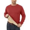 imageMAGCOMSEN Mens Sherpa Lined Sweatshirts Fleece Pullover Basic Tops Warm Crewneck Winter SweatshirtOrange Red