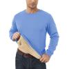 imageMAGCOMSEN Mens Sherpa Lined Sweatshirts Fleece Pullover Basic Tops Warm Crewneck Winter SweatshirtPale Blue