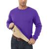 imageMAGCOMSEN Mens Sherpa Lined Sweatshirts Fleece Pullover Basic Tops Warm Crewneck Winter SweatshirtPurple