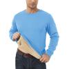 imageMAGCOMSEN Mens Sherpa Lined Sweatshirts Fleece Pullover Basic Tops Warm Crewneck Winter SweatshirtSky Blue