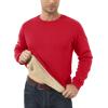 imageMAGCOMSEN Mens Sherpa Lined Sweatshirts Fleece Pullover Basic Tops Warm Crewneck Winter SweatshirtTomato Red