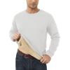 imageMAGCOMSEN Mens Sherpa Lined Sweatshirts Fleece Pullover Basic Tops Warm Crewneck Winter SweatshirtWhite