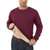 imageMAGCOMSEN Mens Sherpa Lined Sweatshirts Fleece Pullover Basic Tops Warm Crewneck Winter SweatshirtWine Red