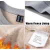 imageMAGCOMSEN Mens Sherpa Lined Sweatshirts Fleece Pullover Basic Tops Warm Crewneck Winter SweatshirtYellow