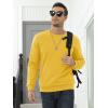 imageMAGCOMSEN Mens Sherpa Lined Sweatshirts Fleece Pullover Basic Tops Warm Crewneck Winter SweatshirtYellow