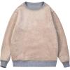 imageMAGCOMSEN Mens Sherpa Lined Sweatshirts Fleece Pullover Basic Tops Warm Crewneck Winter SweatshirtYellow