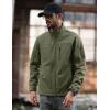 imageMAGCOMSEN Mens Tactical Jacket Water Resistant 6 Pockets Softshell Fleece Lining Hiking Winter Jacket Windbreaker OutwearArmy Green