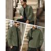 imageMAGCOMSEN Mens Tactical Jacket Water Resistant 6 Pockets Softshell Fleece Lining Hiking Winter Jacket Windbreaker OutwearArmy Green
