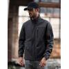 imageMAGCOMSEN Mens Tactical Jacket Water Resistant 6 Pockets Softshell Fleece Lining Hiking Winter Jacket Windbreaker OutwearBlack