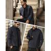 imageMAGCOMSEN Mens Tactical Jacket Water Resistant 6 Pockets Softshell Fleece Lining Hiking Winter Jacket Windbreaker OutwearBlack