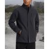 imageMAGCOMSEN Mens Tactical Jacket Water Resistant 6 Pockets Softshell Fleece Lining Hiking Winter Jacket Windbreaker OutwearBlack