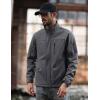 imageMAGCOMSEN Mens Tactical Jacket Water Resistant 6 Pockets Softshell Fleece Lining Hiking Winter Jacket Windbreaker OutwearDark Grey
