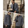 imageMAGCOMSEN Mens Tactical Jacket Water Resistant 6 Pockets Softshell Fleece Lining Hiking Winter Jacket Windbreaker OutwearDark Grey