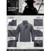 imageMAGCOMSEN Mens Tactical Jacket Water Resistant 6 Pockets Softshell Fleece Lining Hiking Winter Jacket Windbreaker OutwearDark Grey