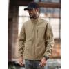 imageMAGCOMSEN Mens Tactical Jacket Water Resistant 6 Pockets Softshell Fleece Lining Hiking Winter Jacket Windbreaker OutwearKhaki
