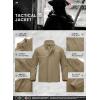 imageMAGCOMSEN Mens Tactical Jacket Water Resistant 6 Pockets Softshell Fleece Lining Hiking Winter Jacket Windbreaker OutwearKhaki