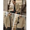 imageMAGCOMSEN Mens Tactical Jacket Water Resistant 6 Pockets Softshell Fleece Lining Hiking Winter Jacket Windbreaker OutwearKhaki