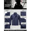 imageMAGCOMSEN Mens Tactical Jacket Water Resistant 6 Pockets Softshell Fleece Lining Hiking Winter Jacket Windbreaker OutwearNavy