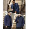 imageMAGCOMSEN Mens Tactical Jacket Water Resistant 6 Pockets Softshell Fleece Lining Hiking Winter Jacket Windbreaker OutwearNavy