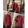 imageMAGCOMSEN Mens Tactical Jacket Water Resistant 6 Pockets Softshell Fleece Lining Hiking Winter Jacket Windbreaker OutwearWine Red