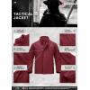 imageMAGCOMSEN Mens Tactical Jacket Water Resistant 6 Pockets Softshell Fleece Lining Hiking Winter Jacket Windbreaker OutwearWine Red