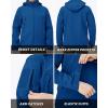 imageMAGCOMSEN Mens Tactical Jacket Winter Snow Ski Jacket Water Resistant Softshell Fleece Lined Winter Coats MultiPocketsBlue
