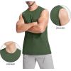 imageMAGCOMSEN Mens Tank Top Cotton Muscle Workout Gym Shirts Moisture Wicking Lightweight Summer Casual Sleeveless ShirtsArmy Green
