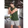 imageMAGCOMSEN Mens Tank Top Cotton Muscle Workout Gym Shirts Moisture Wicking Lightweight Summer Casual Sleeveless ShirtsArmy Green