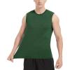 imageMAGCOMSEN Mens Tank Top Cotton Muscle Workout Gym Shirts Moisture Wicking Lightweight Summer Casual Sleeveless ShirtsDark Grey Green