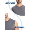 imageMAGCOMSEN Mens Tank Top Cotton Muscle Workout Gym Shirts Moisture Wicking Lightweight Summer Casual Sleeveless ShirtsHeather Dark Grey