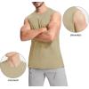 imageMAGCOMSEN Mens Tank Top Cotton Muscle Workout Gym Shirts Moisture Wicking Lightweight Summer Casual Sleeveless ShirtsKhaki