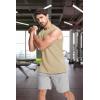 imageMAGCOMSEN Mens Tank Top Cotton Muscle Workout Gym Shirts Moisture Wicking Lightweight Summer Casual Sleeveless ShirtsLight Apricot