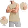 imageMAGCOMSEN Mens Tank Top Cotton Muscle Workout Gym Shirts Moisture Wicking Lightweight Summer Casual Sleeveless ShirtsLight Apricot