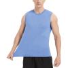 imageMAGCOMSEN Mens Tank Top Cotton Muscle Workout Gym Shirts Moisture Wicking Lightweight Summer Casual Sleeveless ShirtsLight Grey Blue