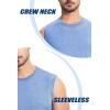 imageMAGCOMSEN Mens Tank Top Cotton Muscle Workout Gym Shirts Moisture Wicking Lightweight Summer Casual Sleeveless ShirtsLight Grey Blue