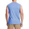imageMAGCOMSEN Mens Tank Top Cotton Muscle Workout Gym Shirts Moisture Wicking Lightweight Summer Casual Sleeveless ShirtsLight Grey Blue