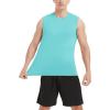 imageMAGCOMSEN Mens Tank Top Cotton Muscle Workout Gym Shirts Moisture Wicking Lightweight Summer Casual Sleeveless ShirtsLight Lake Blue