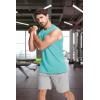 imageMAGCOMSEN Mens Tank Top Cotton Muscle Workout Gym Shirts Moisture Wicking Lightweight Summer Casual Sleeveless ShirtsLight Lake Blue
