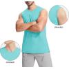 imageMAGCOMSEN Mens Tank Top Cotton Muscle Workout Gym Shirts Moisture Wicking Lightweight Summer Casual Sleeveless ShirtsLight Lake Blue