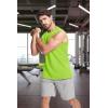 imageMAGCOMSEN Mens Tank Top Cotton Muscle Workout Gym Shirts Moisture Wicking Lightweight Summer Casual Sleeveless ShirtsNeon Green