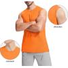 imageMAGCOMSEN Mens Tank Top Cotton Muscle Workout Gym Shirts Moisture Wicking Lightweight Summer Casual Sleeveless ShirtsOrange