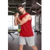 imageMAGCOMSEN Mens Tank Top Cotton Muscle Workout Gym Shirts Moisture Wicking Lightweight Summer Casual Sleeveless ShirtsTomato Red