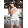 imageMAGCOMSEN Mens Tank Top Cotton Muscle Workout Gym Shirts Moisture Wicking Lightweight Summer Casual Sleeveless ShirtsWhite